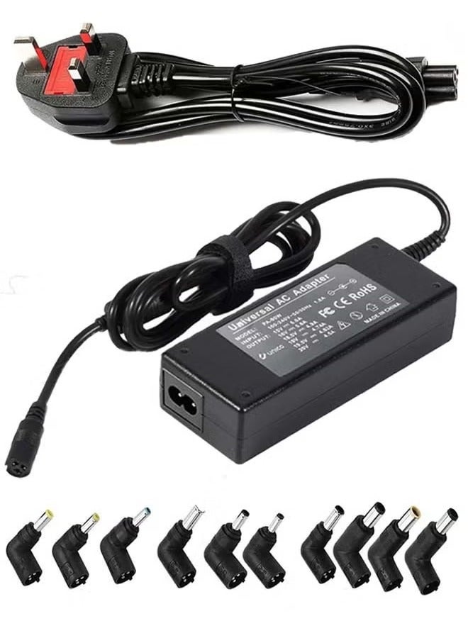 90W Univeral Laptop Charger, 15V-20V Power Supply with 10 Connectors, Compatible with 65W 45W AC Adapter for Notebook ACER, ASUS, HP, LENOVO ThinkPad, SAMSUNG, SONY TOSHIBA - Image 1