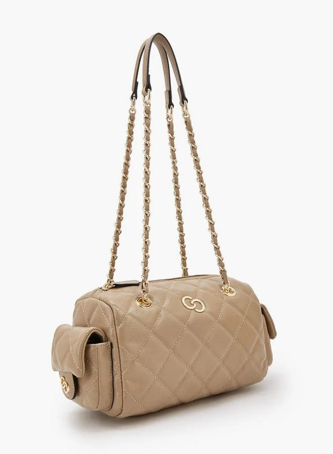 سيليست Quilted Shoulder Bag With Double Handle