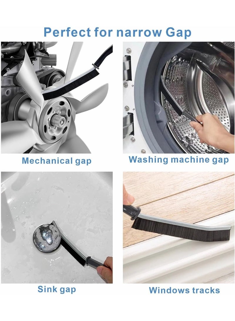 3 Pieces Hard Bristle Crevice Cleaning Brush, Small Cleaning Brushes, Grout Cleaner Brush, Toilet Brush, Scrub Brush for Shower Tile, Skinny Gap Cleaning Tools for Household Use, Bathroom, Kitchen - Image 3