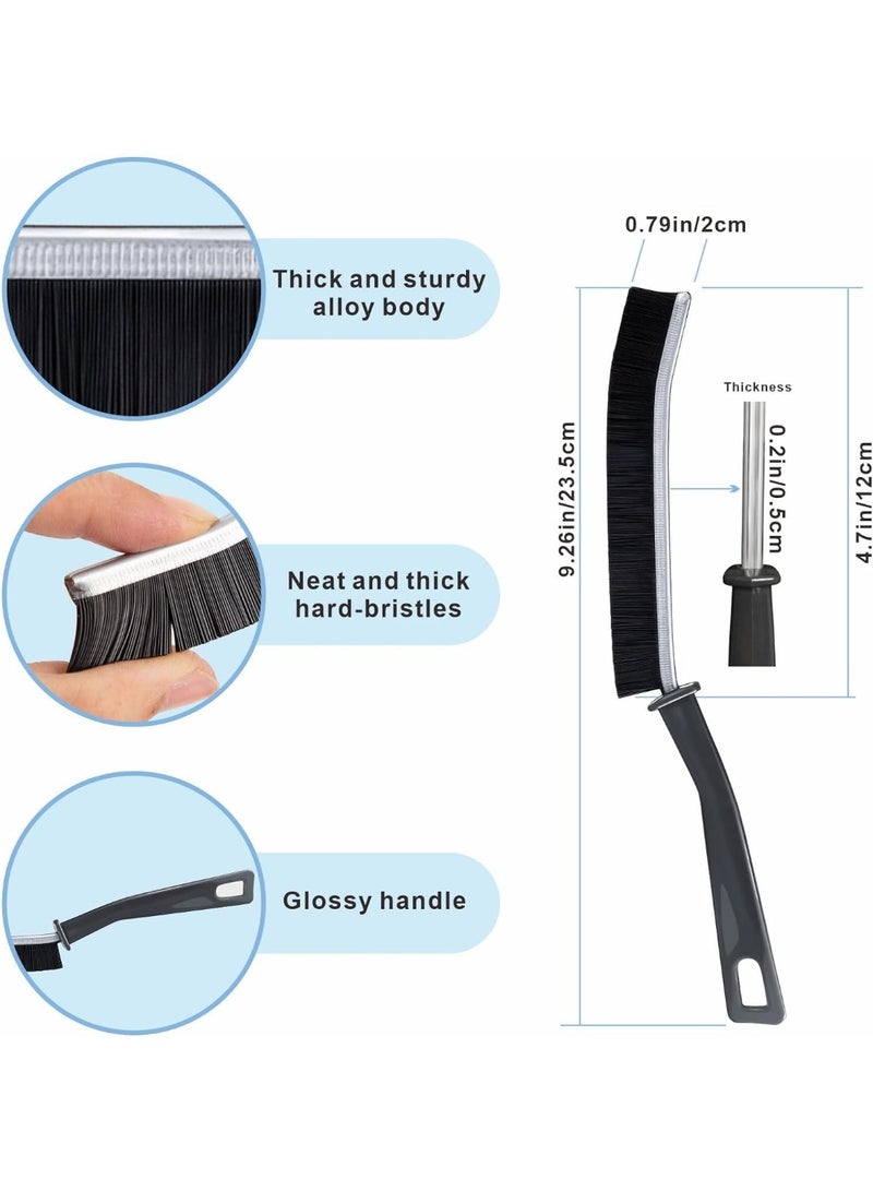 3 Pieces Hard Bristle Crevice Cleaning Brush, Small Cleaning Brushes, Grout Cleaner Brush, Toilet Brush, Scrub Brush for Shower Tile, Skinny Gap Cleaning Tools for Household Use, Bathroom, Kitchen - Image 2