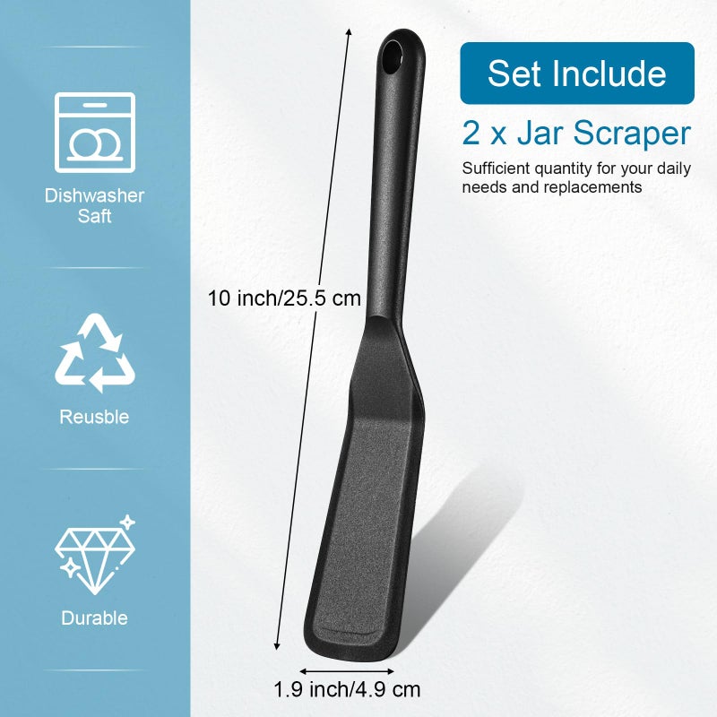 Zopeal 2 Pieces Silicone Narrow Skinny Spatula Crepe Flipper Long Spatula Heat Resistant Cooking Spatula Non Stick Pancake Spatula for Cooking Egg Burgers Pizza Pancake Steak Omelet(Black) - Image 2