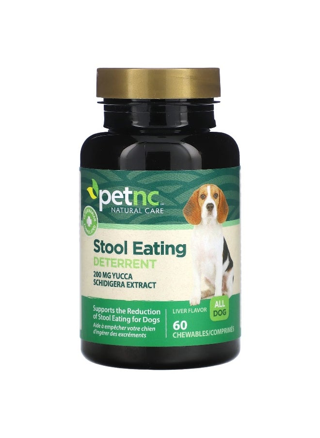 petnc NATURAL CARE petnc NATURAL CARE, Stool Eating Deterrent, All Dog, Liver, 60 Chewables  - Image 1