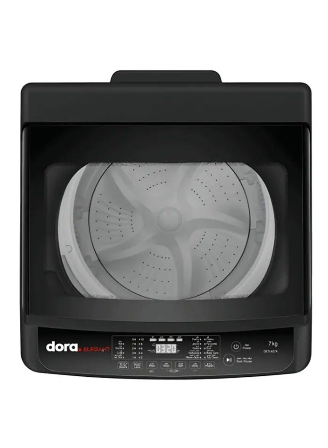 دورا اليجينت غسالة ملابس علوية - 7 كيلو - 10 برامج - (ELEGANT) - فضي - DETLK07A-SA - Image 2