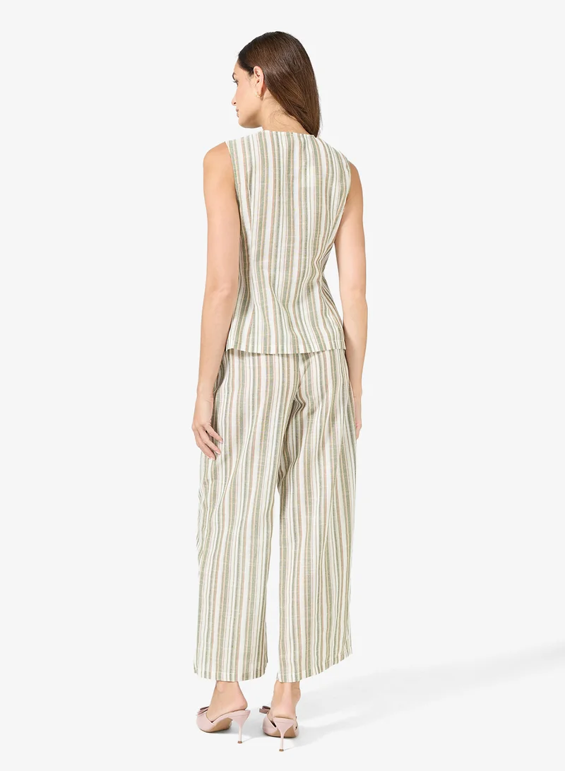 ELLA Pinstripe Vest & Pant Set