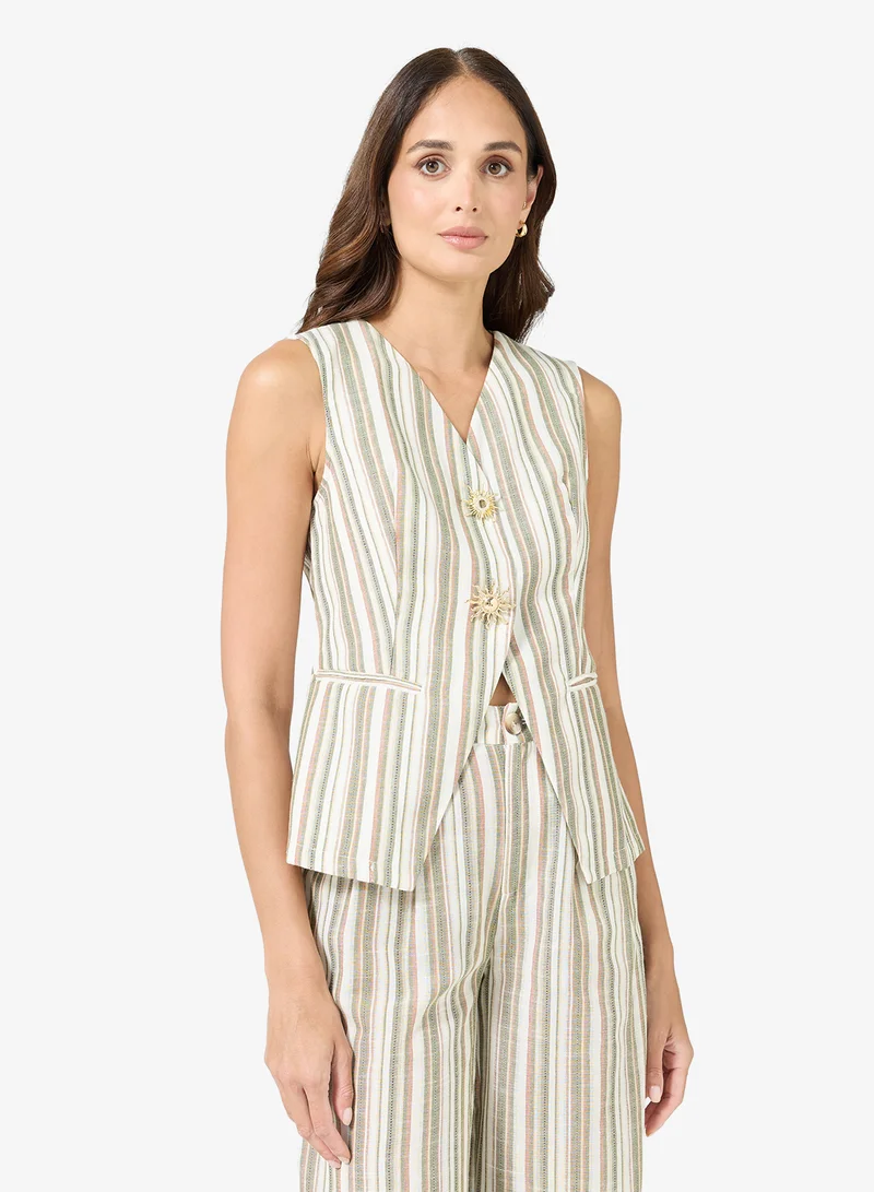 ELLA  Pinstripe Vest & Pant Set for Women | Best Price UAE