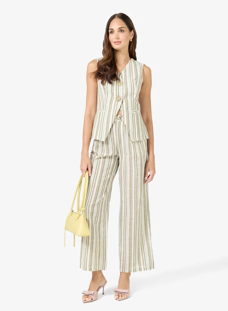 ELLA Pinstripe Vest & Pant Set