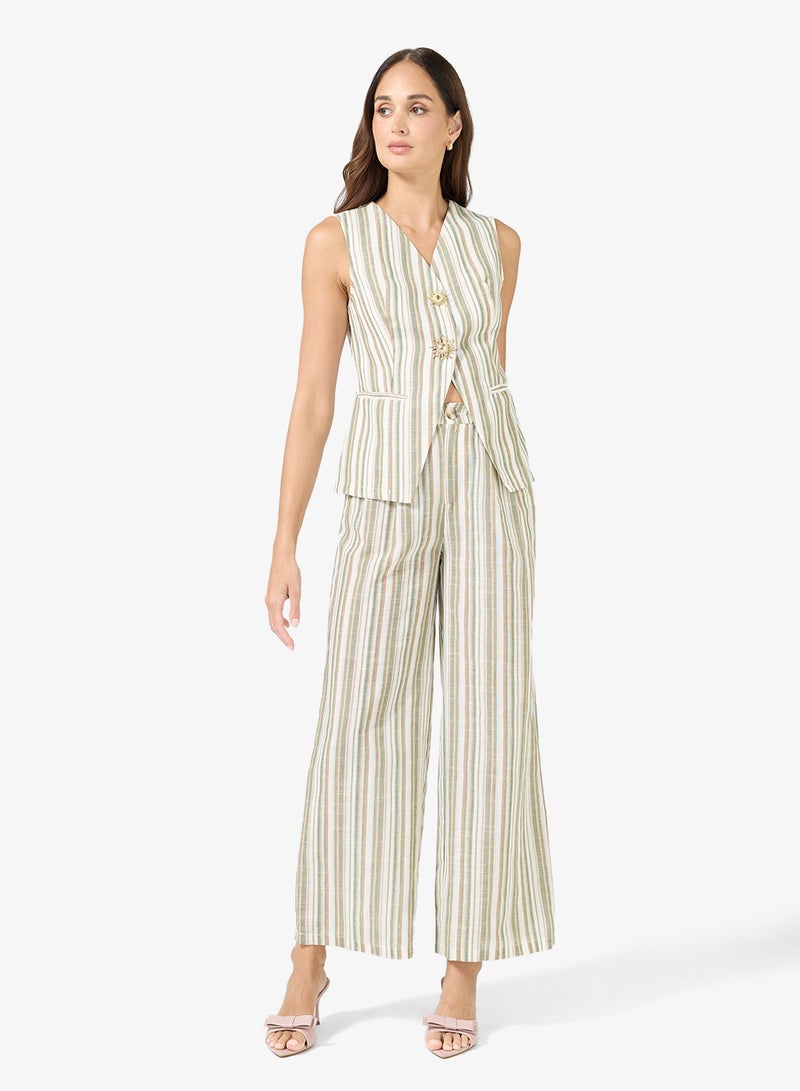 ايلا طقم سترة وبنطلون مخطط - Image 5