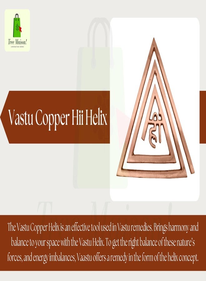 TREE MAISON CORONATING HOMES Copper Hii Helix | 4 Inch | Energy Booster Vastu Remedy | Vastu Helix Remedy for Zone Correction | Zonal Placement - SE | Pack of 1 - Image 5