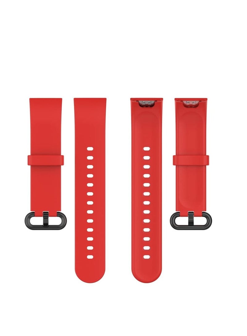 Watch Bands for MI Watch Lite 2/Redmi Watch 2 Lite Silicone Sports Band Strap Replacement Wristband (Red) - Image 5