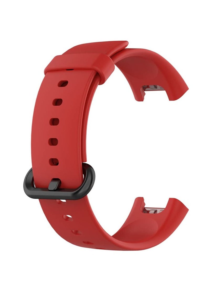 Watch Bands for MI Watch Lite 2/Redmi Watch 2 Lite Silicone Sports Band Strap Replacement Wristband (Red) - Image 4