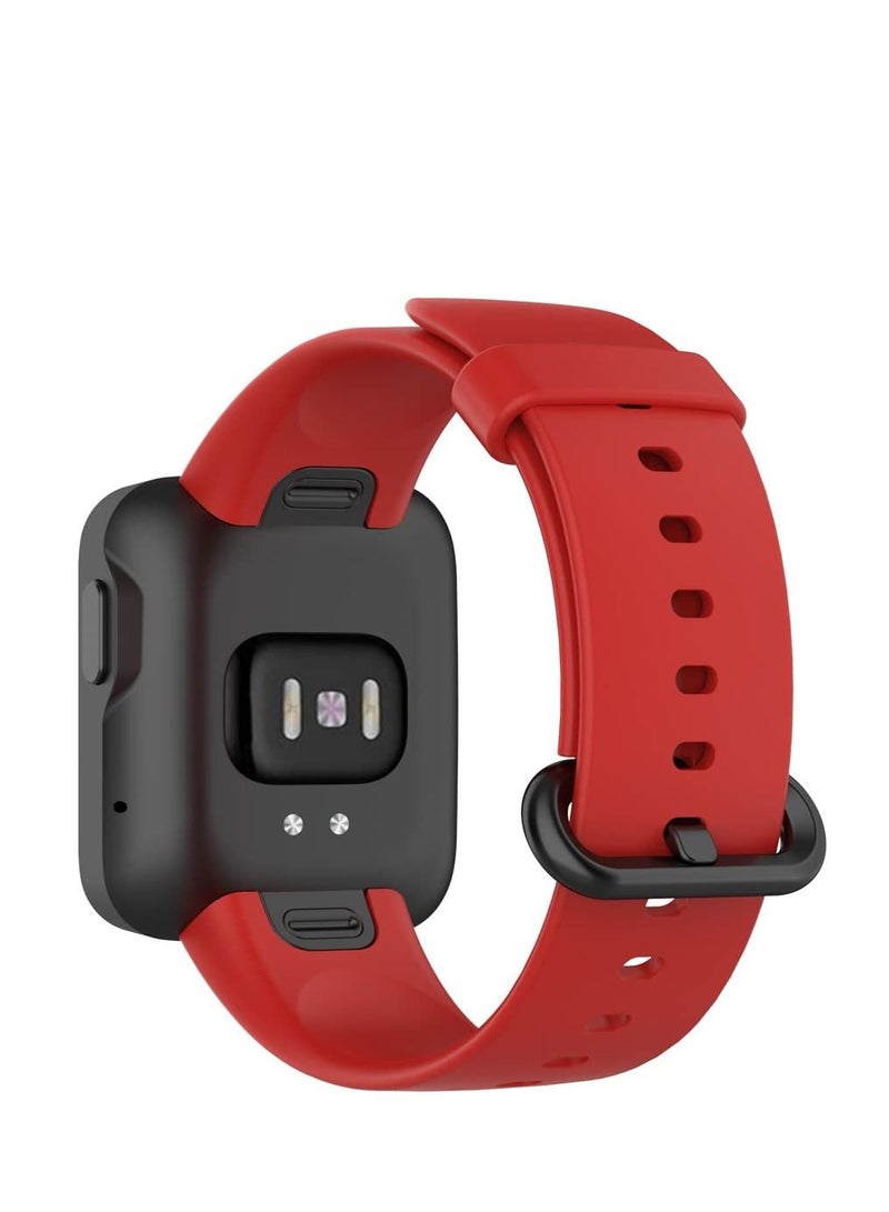 Watch Bands for MI Watch Lite 2/Redmi Watch 2 Lite Silicone Sports Band Strap Replacement Wristband (Red) - Image 2