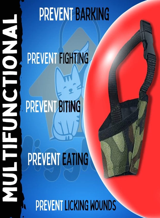 WiggleBoo Blend in with Style: Dog Camouflage Muzzle - Safe and Comfortable Muzzle with Unique Camo Design for Your Active Canine (Extra Small) - Image 3