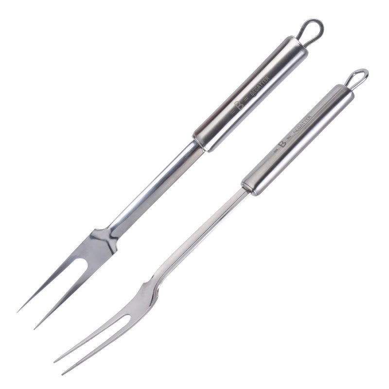 Begatter Meat Forks Two Prong Large Forks for Cooking Kitchen Carving Serving BBQ Grilling Stainless Steel 133 Inch Long 2 PCS