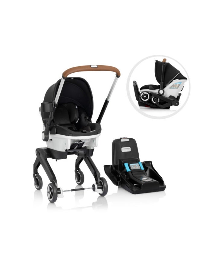 Evenflo - Gold Shyft Dualride With Carryall Storage Infant Car Seat And Stroller - Onyx Black - Image 1