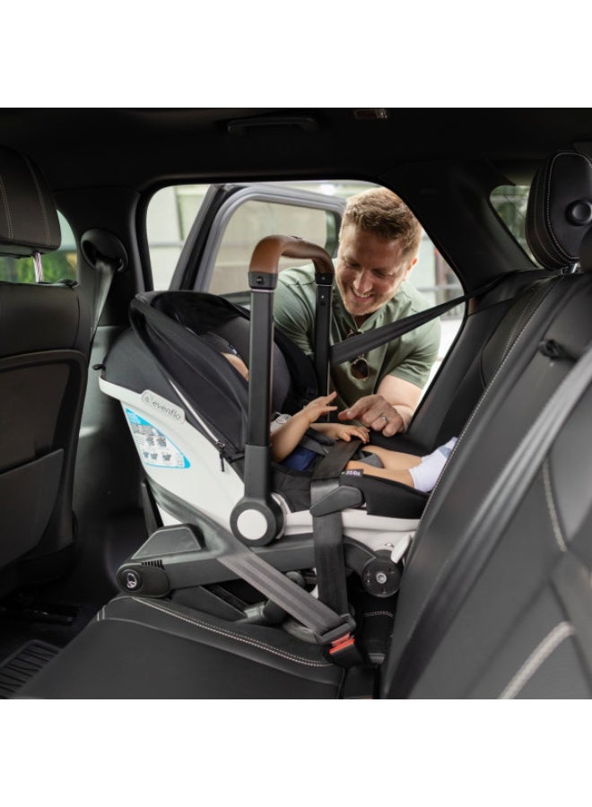Evenflo - Gold Shyft Dualride With Carryall Storage Infant Car Seat And Stroller - Onyx Black - Image 3