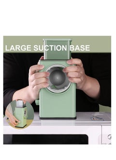 ELTRAZONE Rotary Vegetable Cutter + Cheese Grater - Vegetable Shredder Round Mandoline Slicer, Grater, Salad Maker - Large Feed Port - Suction Base - Vegetable, Fruit, Cookie, OREO, Nuts (Green)  - Image 5