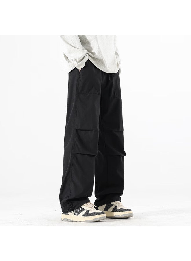 Swamp Area Men's Outdoor Sports Pants For Spring And Autumn, Soft Shell Versatile Trendy Hiking Trousers Cargo Pants Ws398 Black S - Image 2
