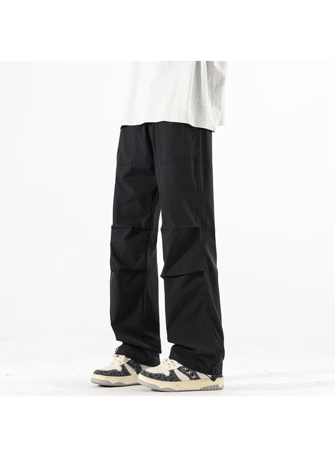 Swamp Area Men's Outdoor Sports Pants For Spring And Autumn, Soft Shell Versatile Trendy Hiking Trousers Cargo Pants Ws398 Black S - Image 4