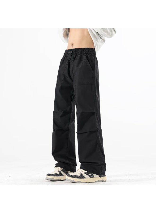 Swamp Area Men's Outdoor Sports Pants For Spring And Autumn, Soft Shell Versatile Trendy Hiking Trousers Cargo Pants Ws398 Black S - Image 1