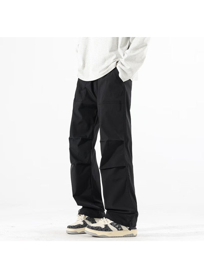Swamp Area Men's Outdoor Sports Pants For Spring And Autumn, Soft Shell Versatile Trendy Hiking Trousers Cargo Pants Ws398 Black S - Image 3