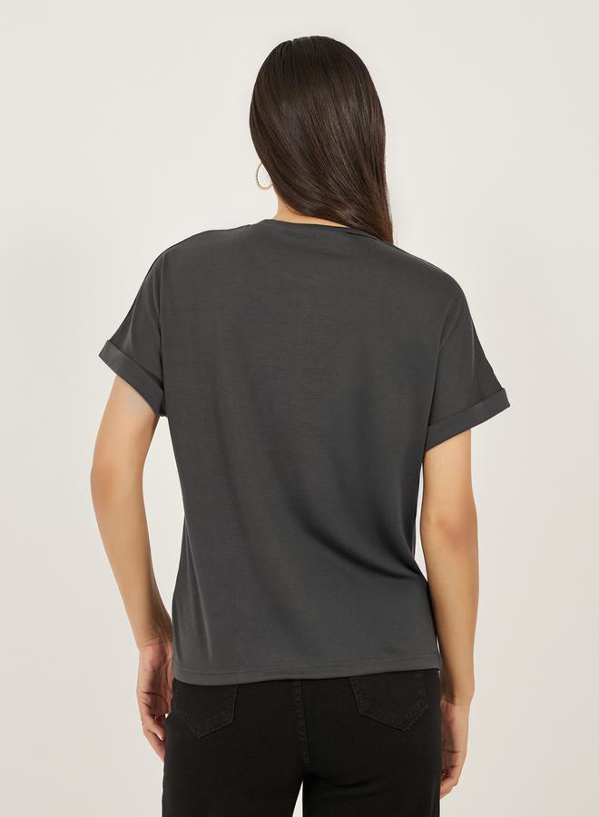 Styli Regular Fit Round Neck T-Shirt - Image 4
