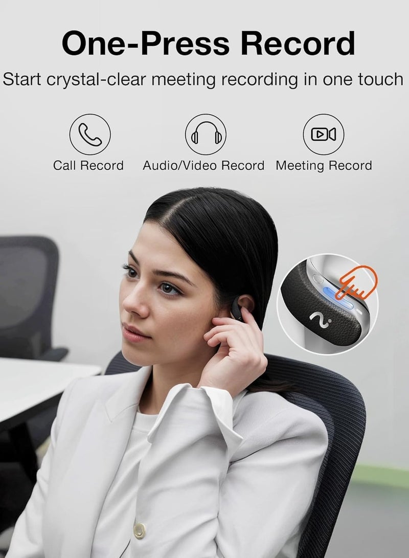 Viaim Viaim OpenNote Wireless AI Conference Earbuds with Live Transcription | Black  - Image 2