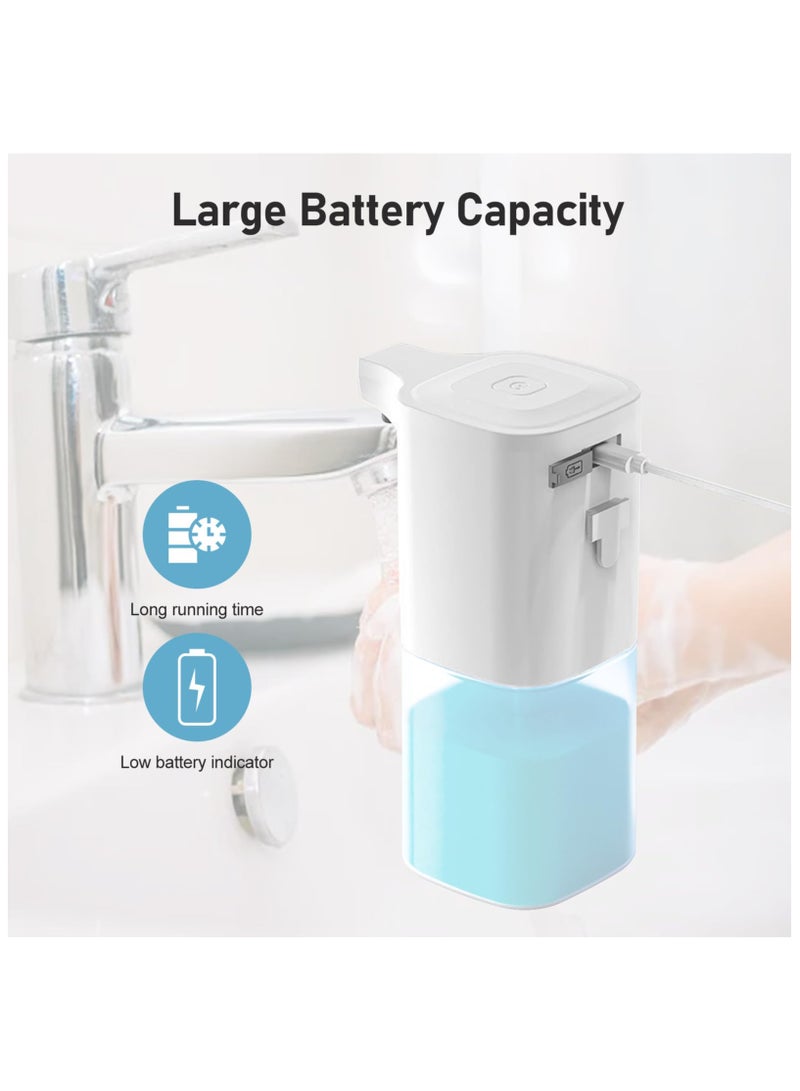 SYOSI Automatic Foaming Soap Dispenser, 4 Level Adjustable Foam, 350ml Hand Soap Dispenser Automatic, Rechargeable, Wall Mount Hand Soap Dispenser, Automatic Soap Dispenser for Bathroom Kitchen Countertop - Image 5