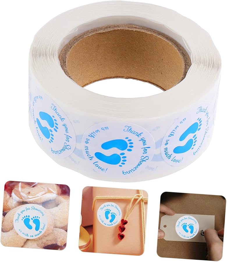 Self Adhesive Shower Stickers 1000 Pieces Waterproof Decals for Bags Decorations and Envelopes Sealing - Image 3