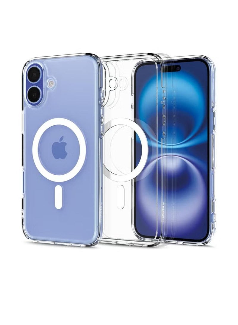Spigen Ultra Hybrid MagFit for iPhone 16 Case Cover with MagSafe (2024) - White - Image 1