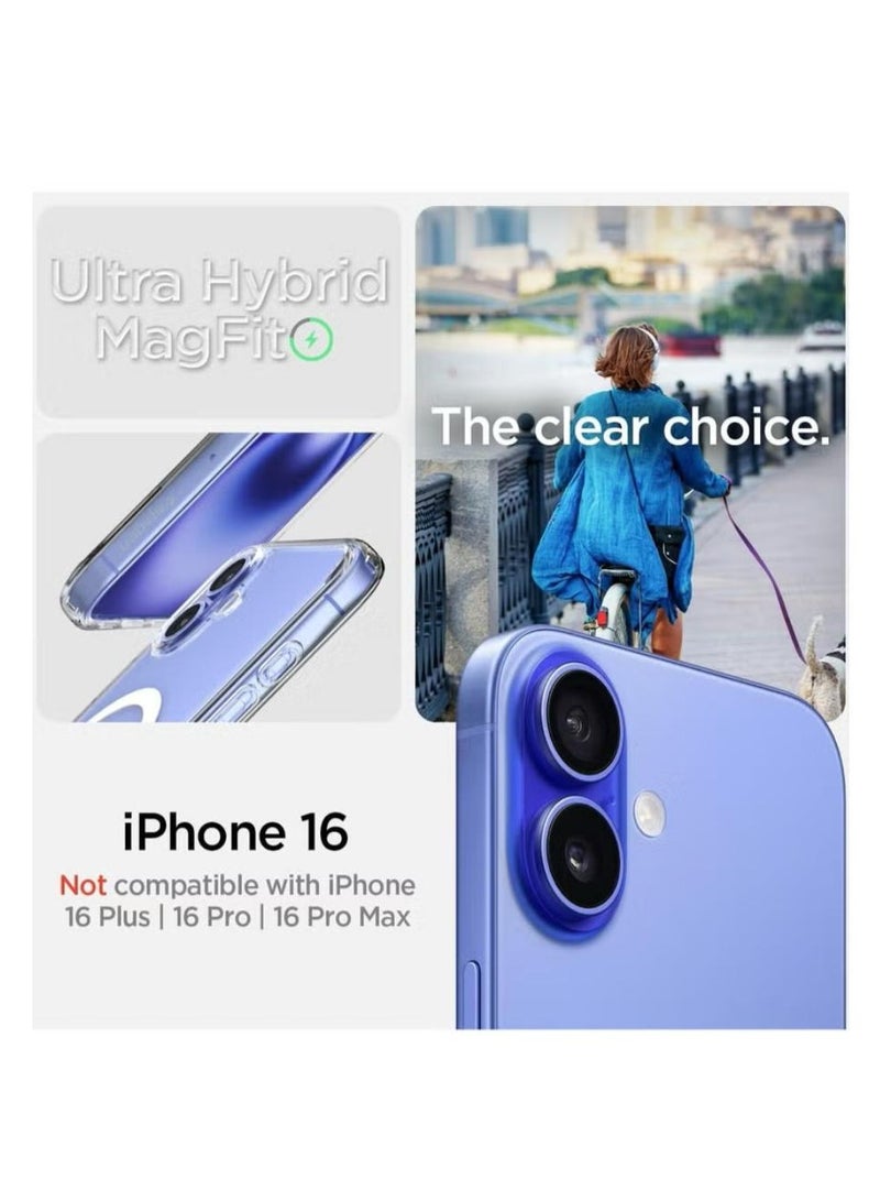 Spigen Ultra Hybrid MagFit for iPhone 16 Case Cover with MagSafe (2024) - White - Image 2