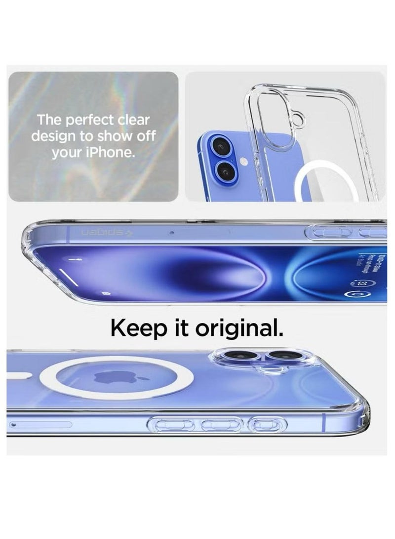 Spigen Ultra Hybrid MagFit for iPhone 16 Case Cover with MagSafe (2024) - White - Image 3