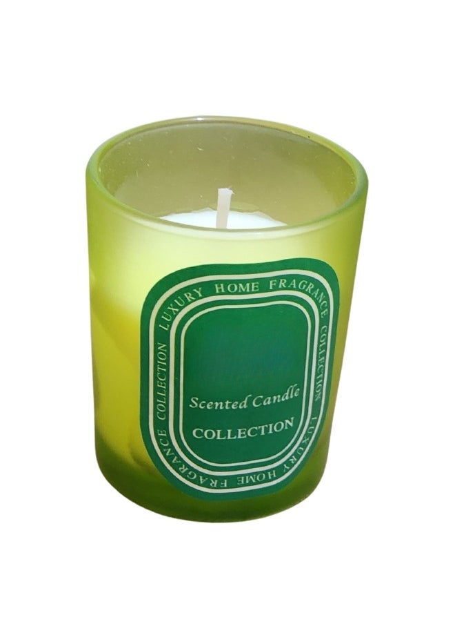 Happy Home Scented candles in a 6 cm glass cup - Green  - Image 1
