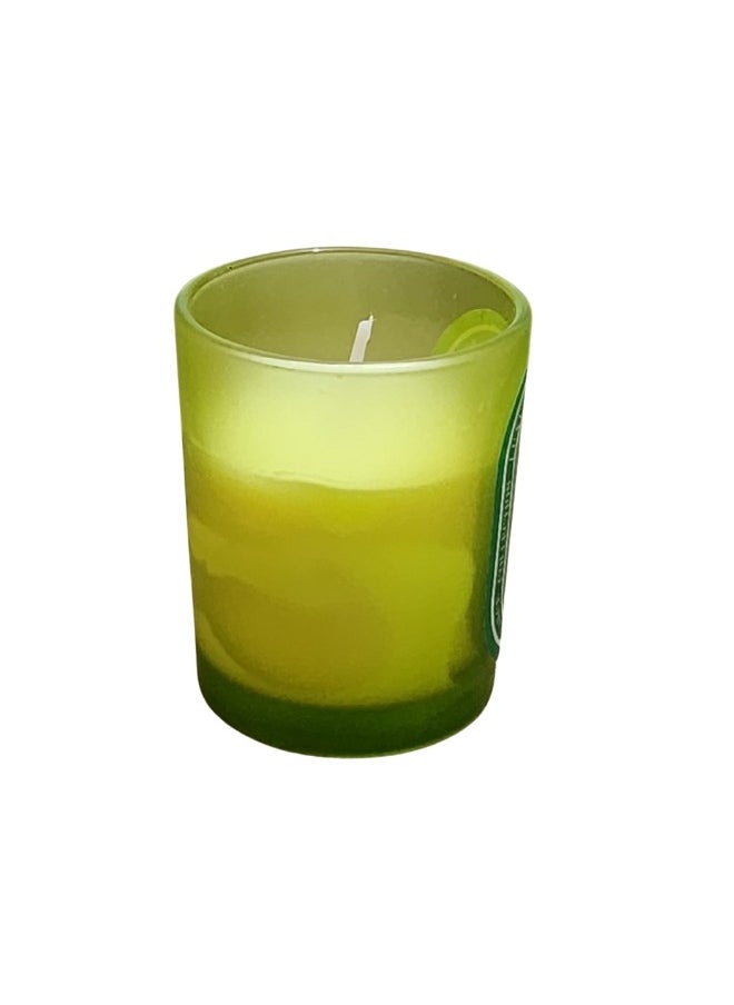 Happy Home Scented candles in a 6 cm glass cup - Green  - Image 3