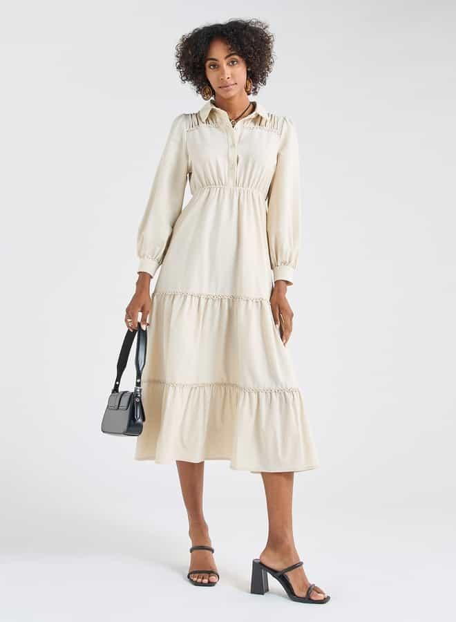 Splash FAV Tiered Cotton Dress - Image 2