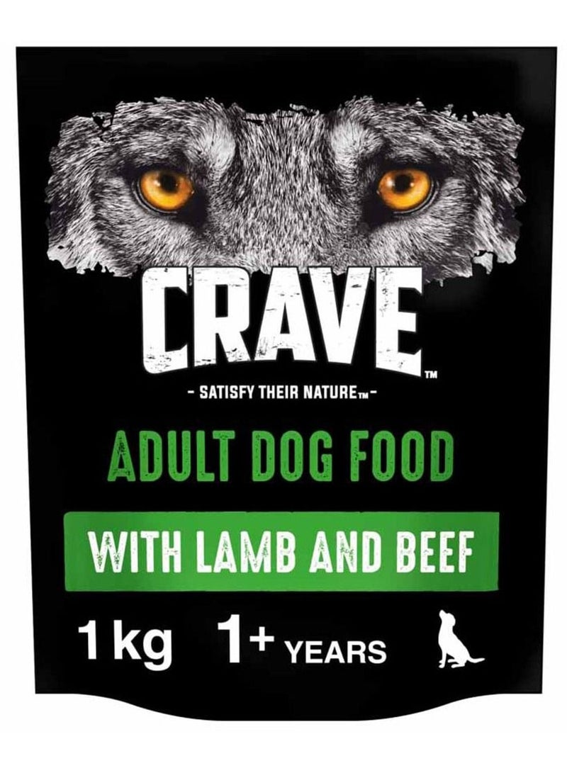 كريف طعام جاف طبيعي كامل للكلاب لحم ولحم بقري1 كجم - Image 1