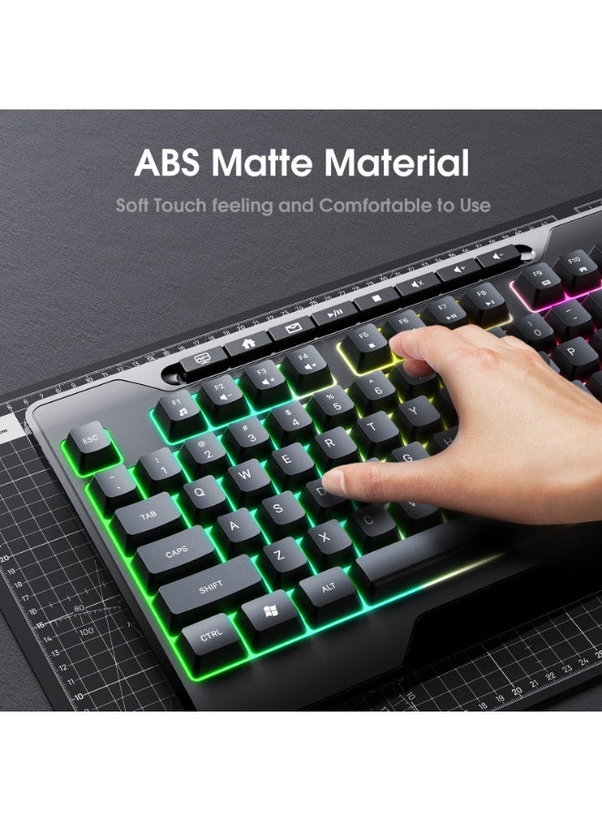 onikuma G32 Wired Computer Gaming Keyboard RGB Backlight For PC - Image 3