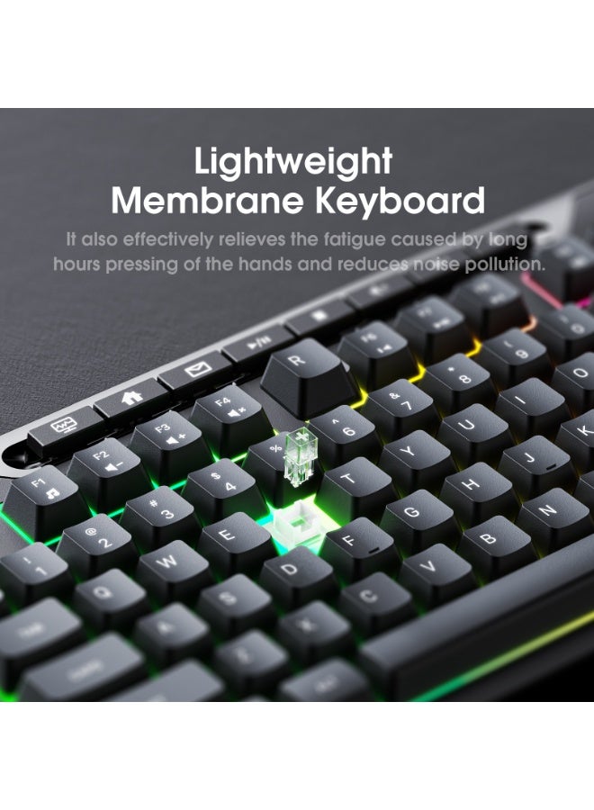 onikuma G32 Wired Computer Gaming Keyboard RGB Backlight For PC - Image 4