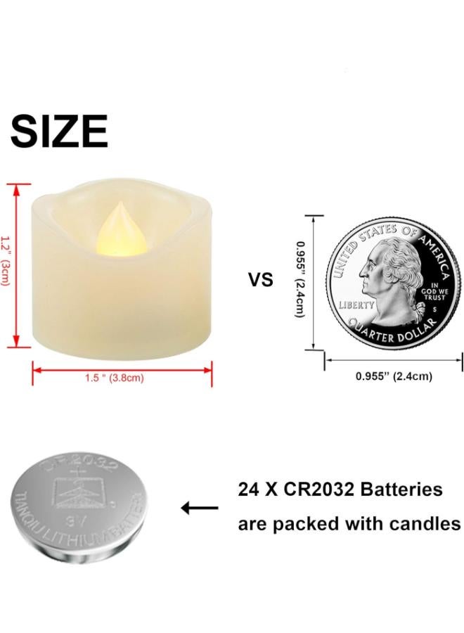 عبوة من 12 شمعة شاي ليد بدون لهب - Image 2