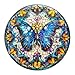 AEEKDOOK Wooden Jigsaw Puzzles for Adults Stained Glass Butterfly Puzzles Unique Animal Shape Wooden Puzzles for Adults Birthday Gifts for Wood Puzzle Lovers Family 134 134in300 Pieces - Image 2