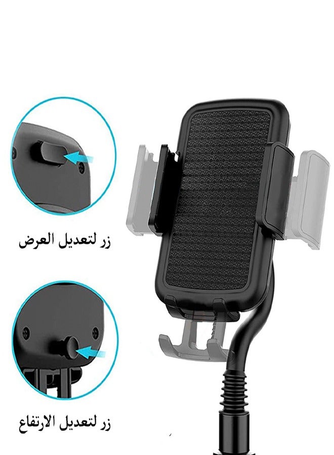يورايز حامل جوال للسيارة قابل للدوران 360 درجة تثبيت في قاعدة الأكواب ملحقات وزينة سيارات مناسبة للاستخدام اليومي والسفر - Image 5