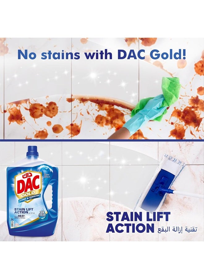 Dac - 2-Piece Fragrance Disinfectant Floor Cleaner Liquid - Ocean Breeze 3+1L - Image 1