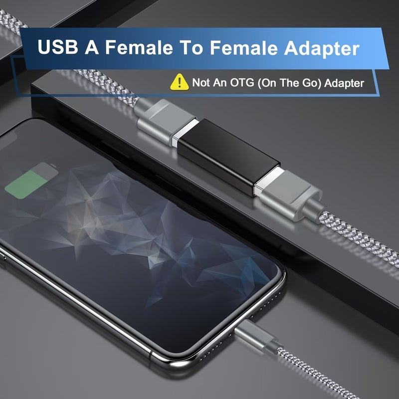 USB 3.0 to A Type Female Adapter Black 1pc For Connecting Two Male Lines Expansion Connector Long Term Use - Image 5