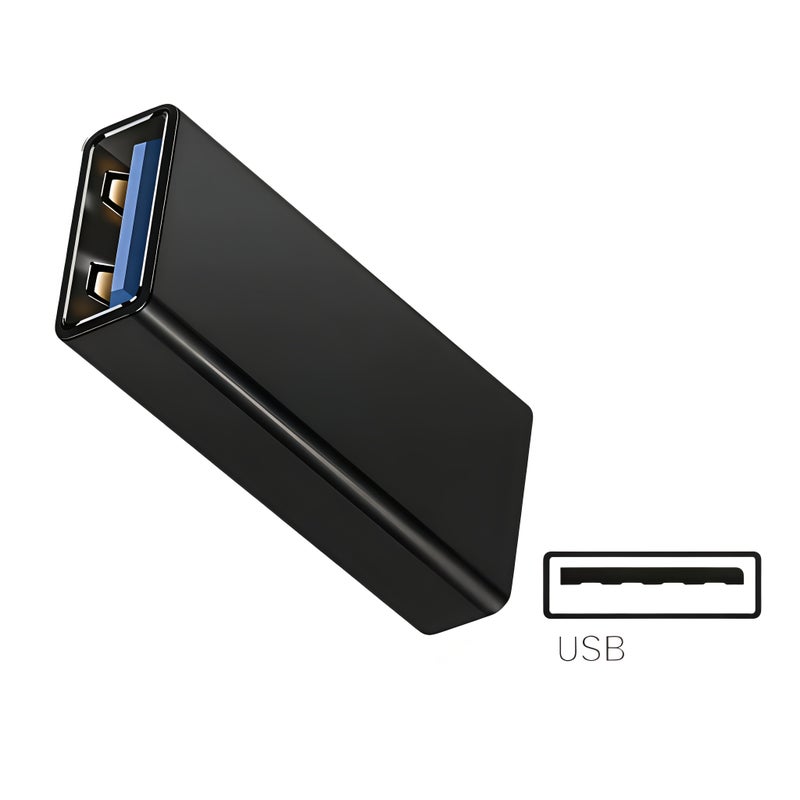 USB 3.0 to A Type Female Adapter Black 1pc For Connecting Two Male Lines Expansion Connector Long Term Use - Image 1