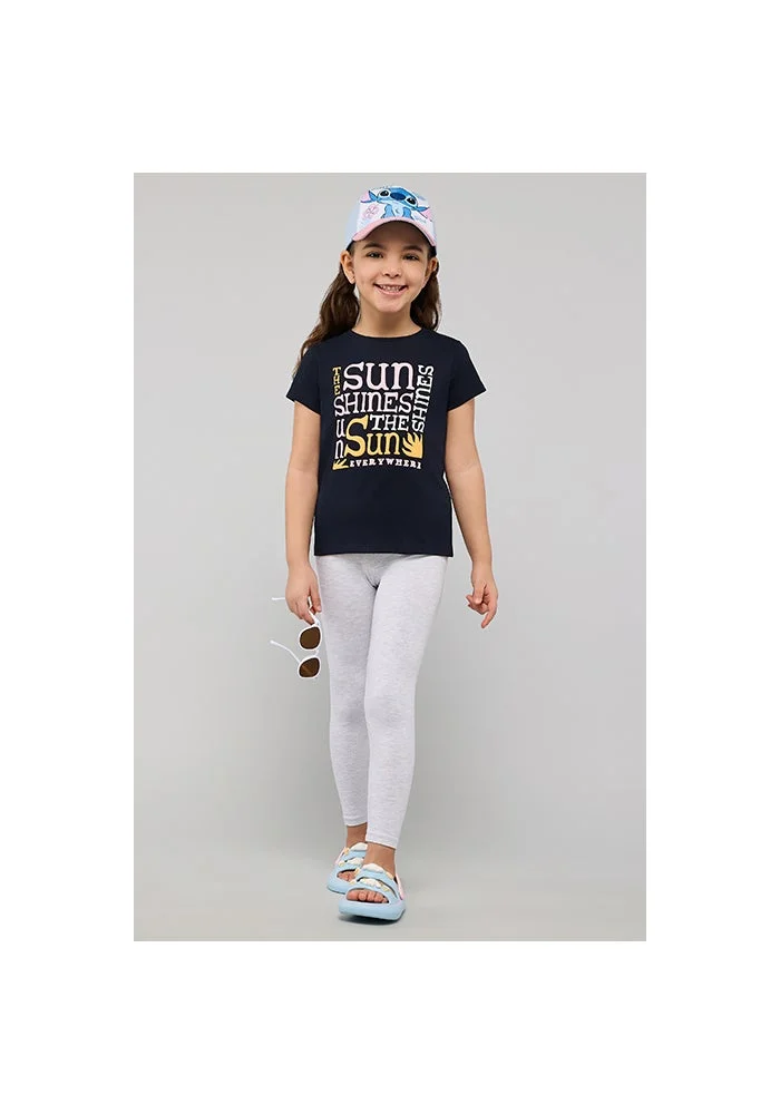 أر أند بي Solid Leggings with Elastic Waist