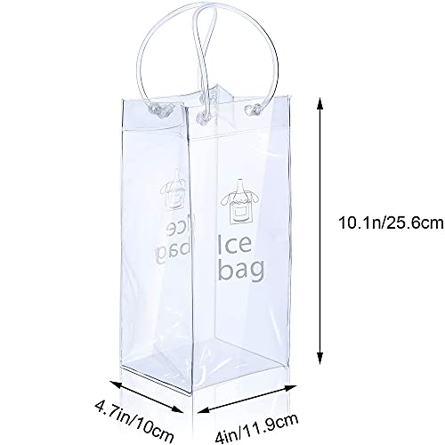 IFWELL Ice Wine Bag Portable Collapsible Clear Wine Pouch Cooler with Handle for Party,Outdoor,Champagne,Cold Beer,White Wine,Chilled Beverages,Iced Drinks 3 Pack (3) - Image 2