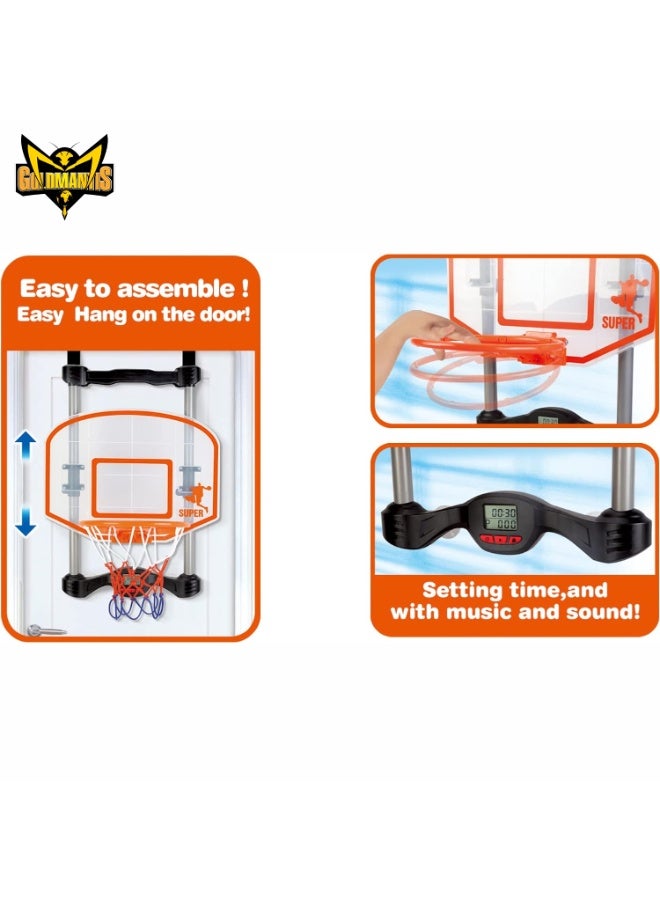 GOLD MANTIS Kids Basketball Hoop Set – Indoor Wall-Mounted Mini Backboard with Ball & Net for Toddlers, Boys & Girls | Basketball Shooting Game for Home & Bedroom Play - Image 4