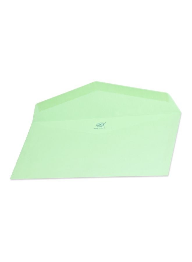 FIS Pastel Green Envelopes, 80 GSM, 4 x 9 Inch, Glued, Pack of 50 - Image 1