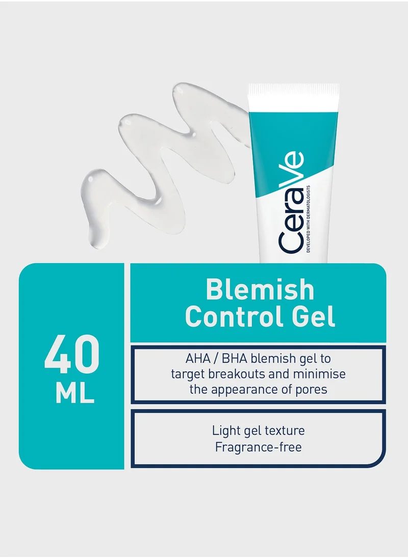 CeraVe CeraVe Blemish Control Gel Facial Moisturiser For Acne & Blemishes with Glycolic Acid and Lactic Acid AHA/BHA 40 ML