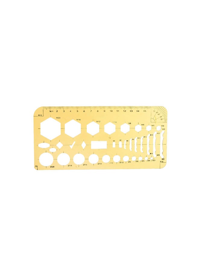El Maayergy - Elmaayergy EM16 Plastic Ruler With Scientific Shapes With Durable Material, Suitable For School And Home - Image 1