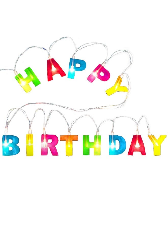 Novelty Place "Happy Birthday LED String Lights, Multicolor Light Up Letter Birthday Party Hanging Decorations (1.2" Letter Size, 3' Long, Battery Not Included) - Image 5